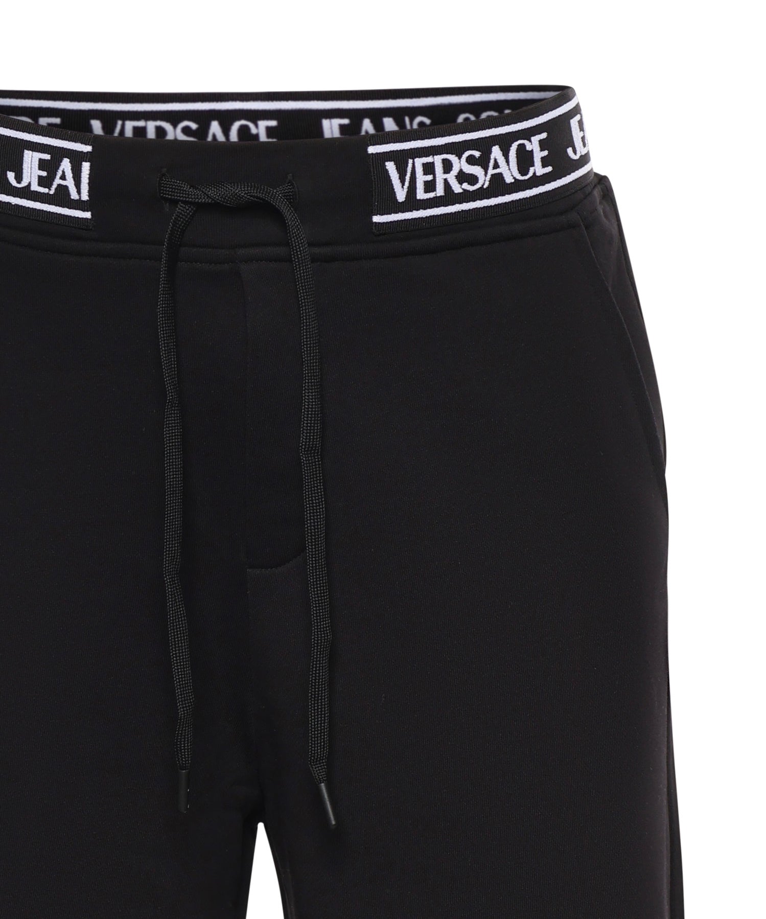 Bermuda in jersey di cotone con logo 80GADT16 CF01T899 VERSACE JEANS COUTURE 