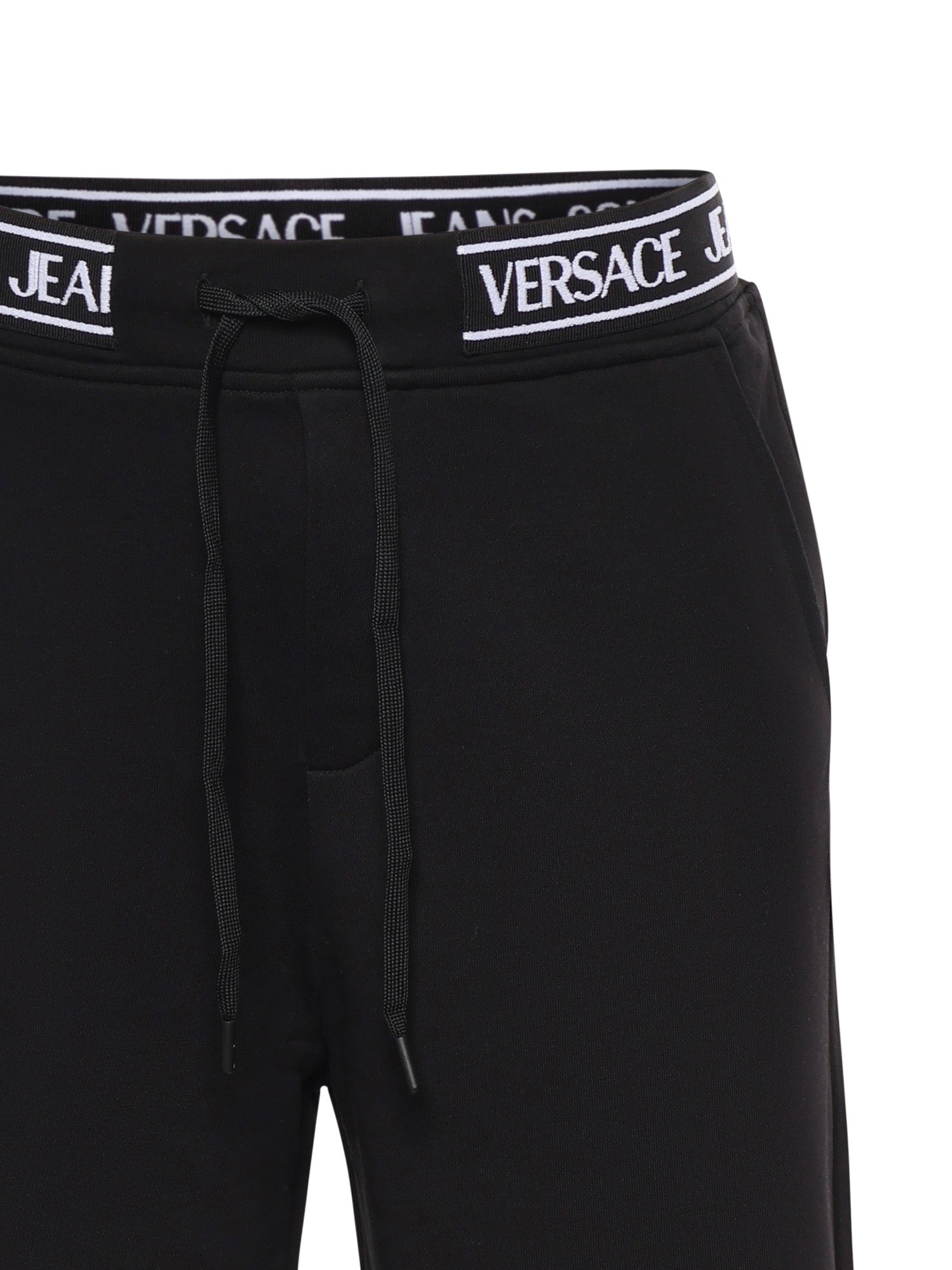 Bermuda in jersey di cotone con logo 80GADT16 CF01T899 VERSACE JEANS COUTURE 