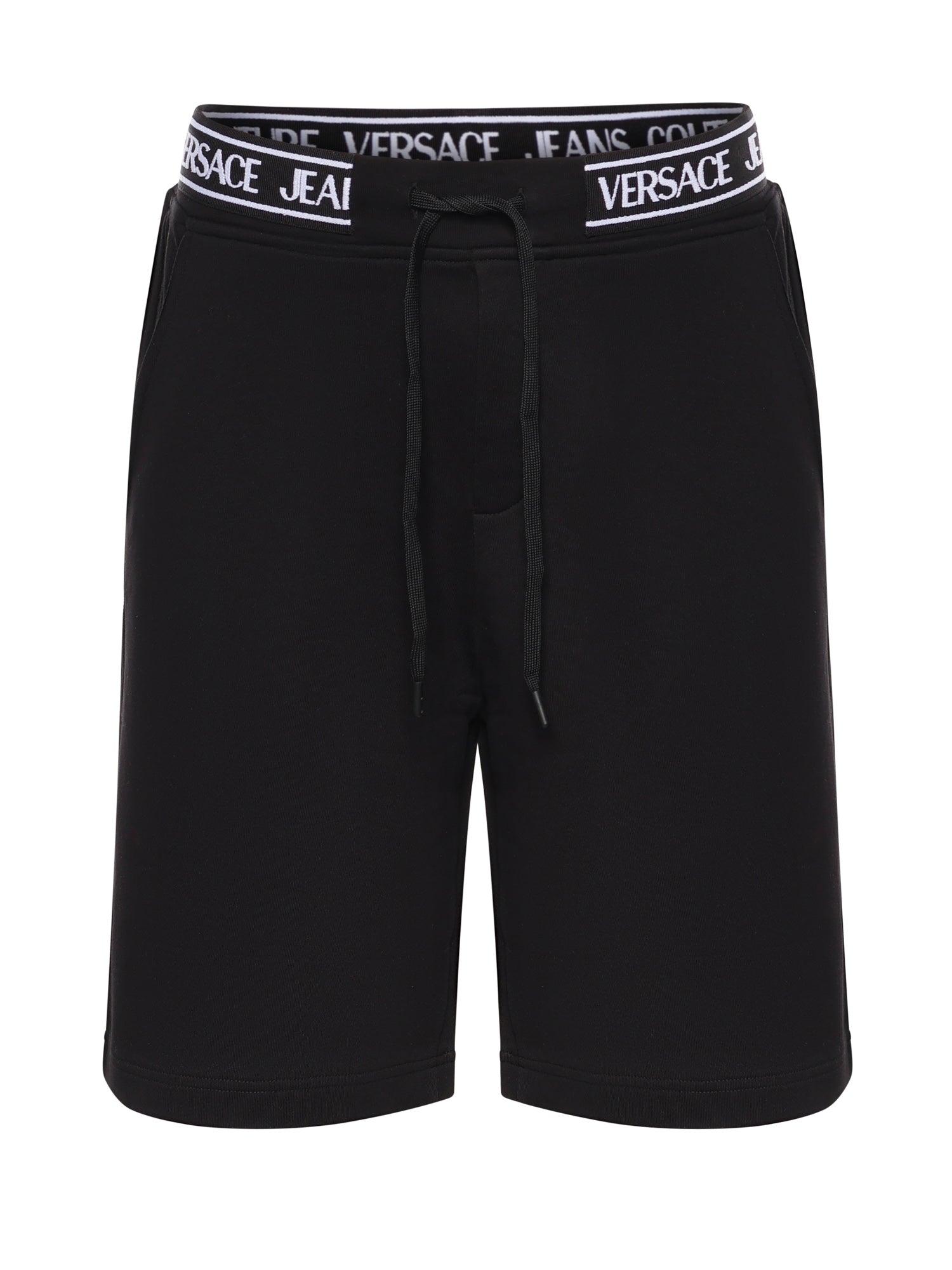 Bermuda in jersey di cotone con logo 80GADT16 CF01T899 VERSACE JEANS COUTURE 