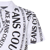 Polo in piqué di cotone con stampa 80GAG6R0 JS556L02 VERSACE JEANS COUTURE 