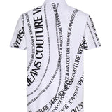 Polo in piqué di cotone con stampa 80GAG6R0 JS556L02 VERSACE JEANS COUTURE 