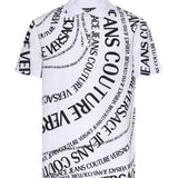 Polo in piqué di cotone con stampa 80GAG6R0 JS556L02 VERSACE JEANS COUTURE 