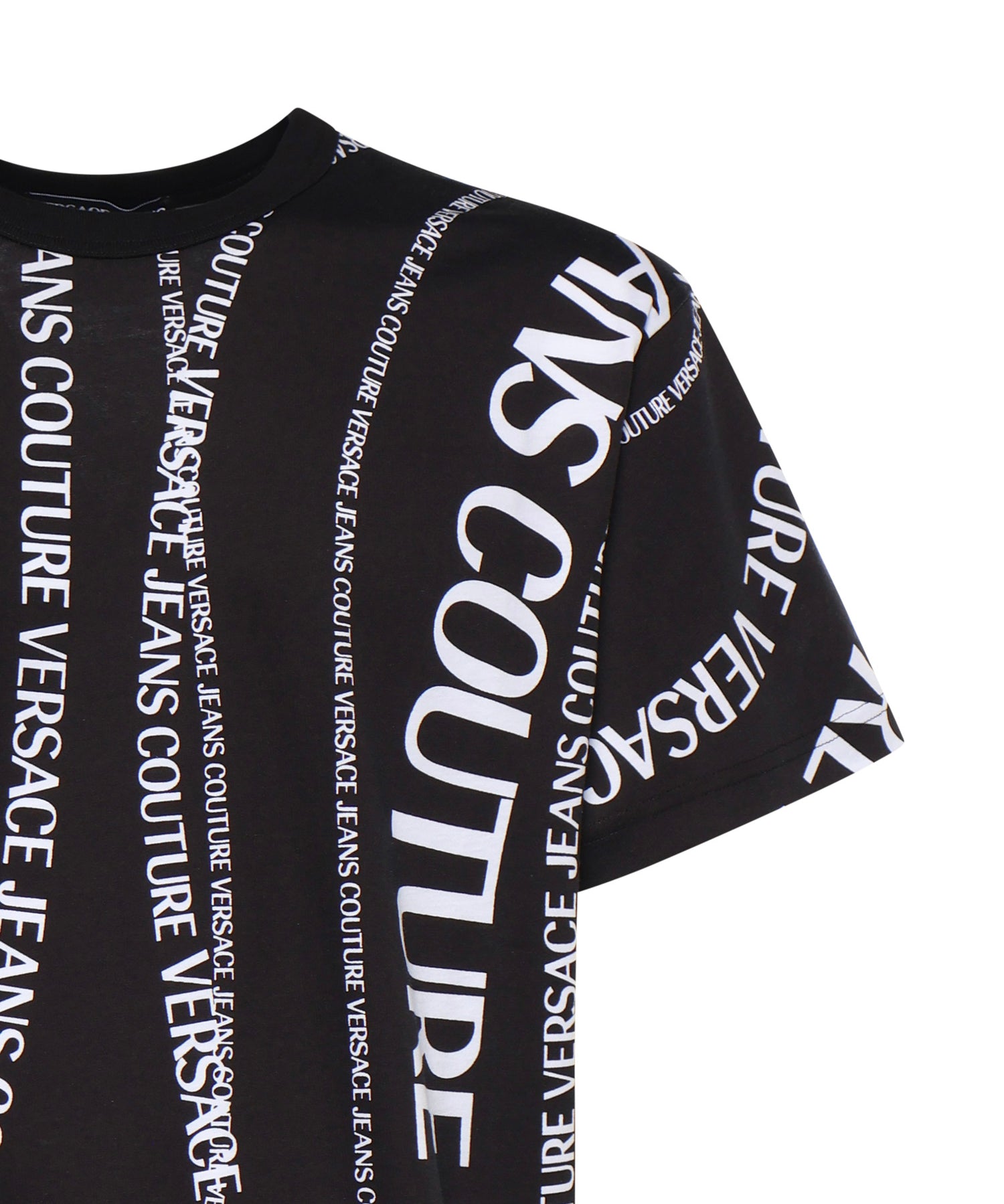 T-shirt in jersey di cotone con stampa 80GAH6R0 JS555L01 VERSACE JEANS COUTURE 