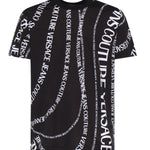 T-shirt in jersey di cotone con stampa 80GAH6R0 JS555L01 VERSACE JEANS COUTURE 