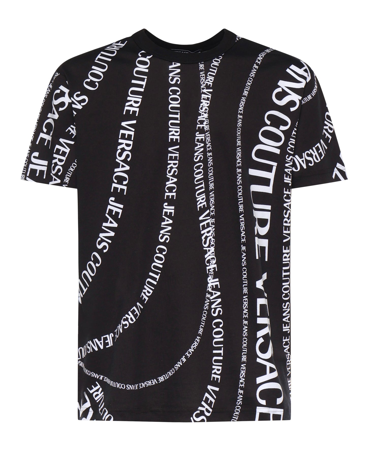 T-shirt in jersey di cotone con stampa 80GAH6R0 JS555L01 VERSACE JEANS COUTURE 
