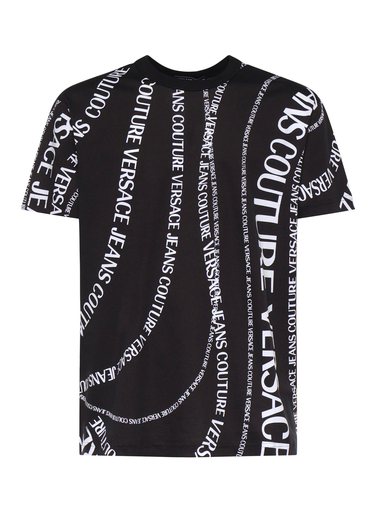 T-shirt in jersey di cotone con stampa 80GAH6R0 JS555L01 VERSACE JEANS COUTURE 