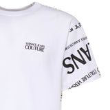 T-shirt in jersey di cotone con stampa 80GAH6R1 JS555L02 VERSACE JEANS COUTURE 