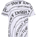 T-shirt in jersey di cotone con stampa 80GAH6R1 JS555L02 VERSACE JEANS COUTURE 