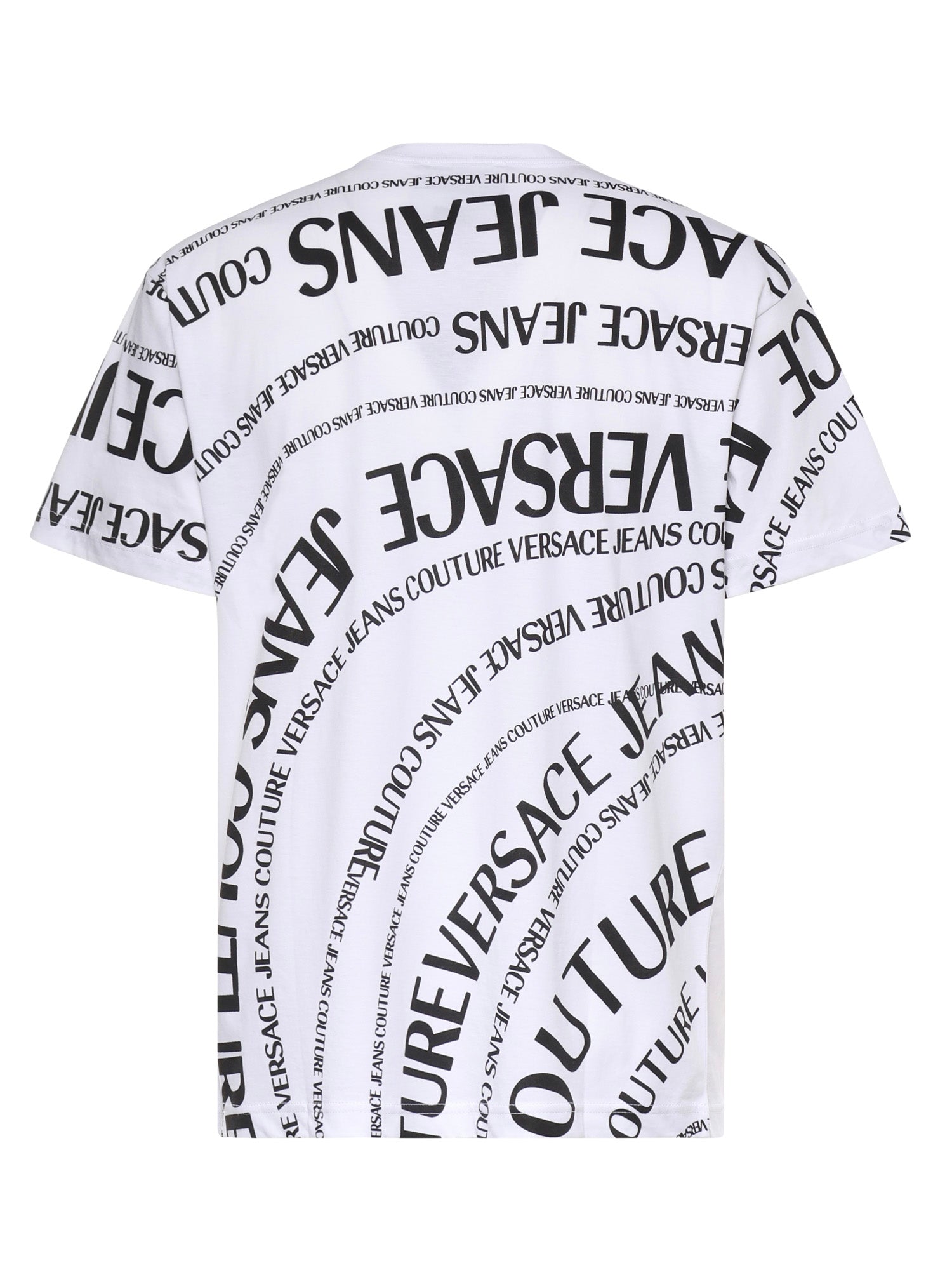 T-shirt in jersey di cotone con stampa 80GAH6R1 JS555L02 VERSACE JEANS COUTURE 