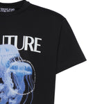 T-shirt in jersey di cotone con stampa 80GAHD07 CJ01Z899 VERSACE JEANS COUTURE 