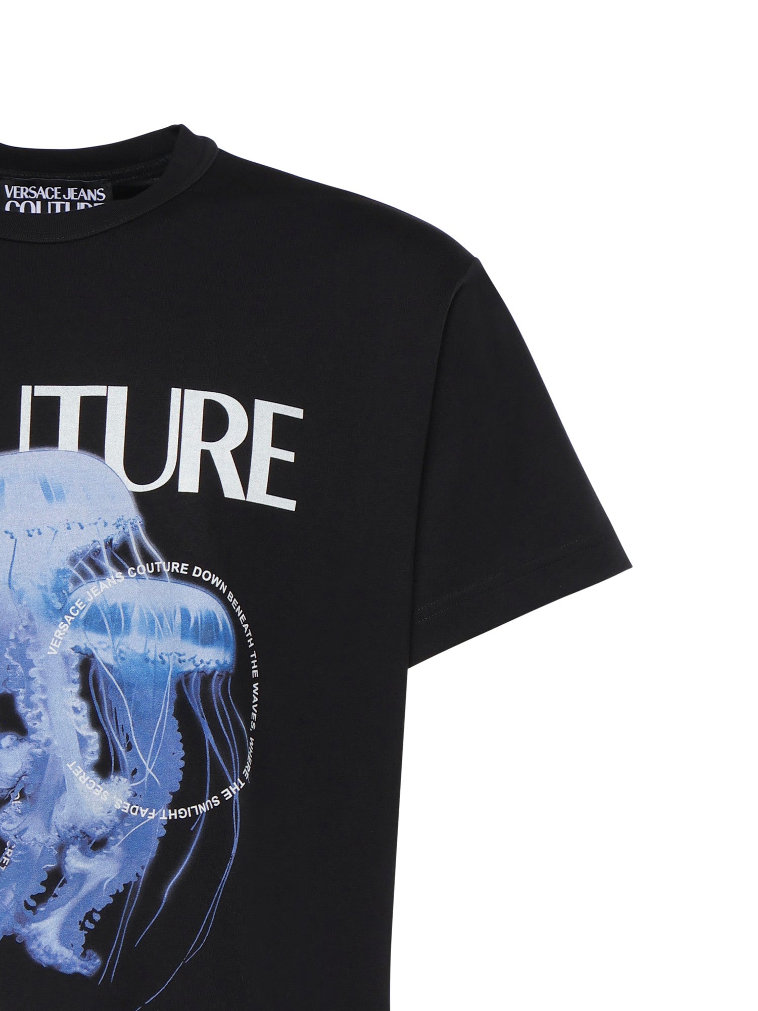 T-shirt in jersey di cotone con stampa 80GAHD07 CJ01Z899 VERSACE JEANS COUTURE 