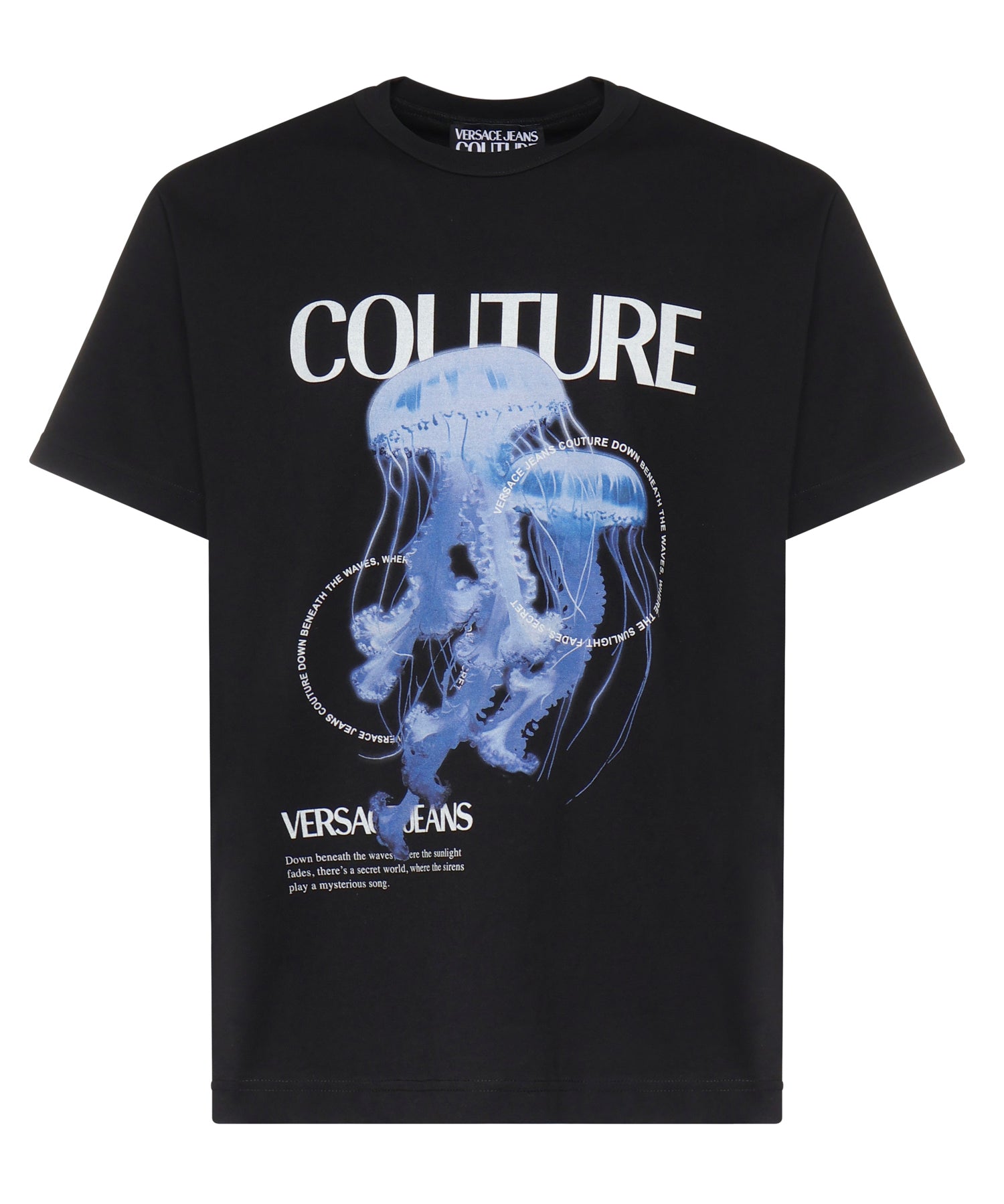 T-shirt in jersey di cotone con stampa 80GAHD07 CJ01Z899 VERSACE JEANS COUTURE 