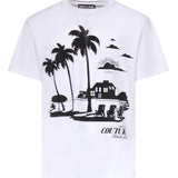 T-shirt in jersey di cotone con stampa 80GAHT11 CJ00T3 VERSACE JEANS COUTURE 