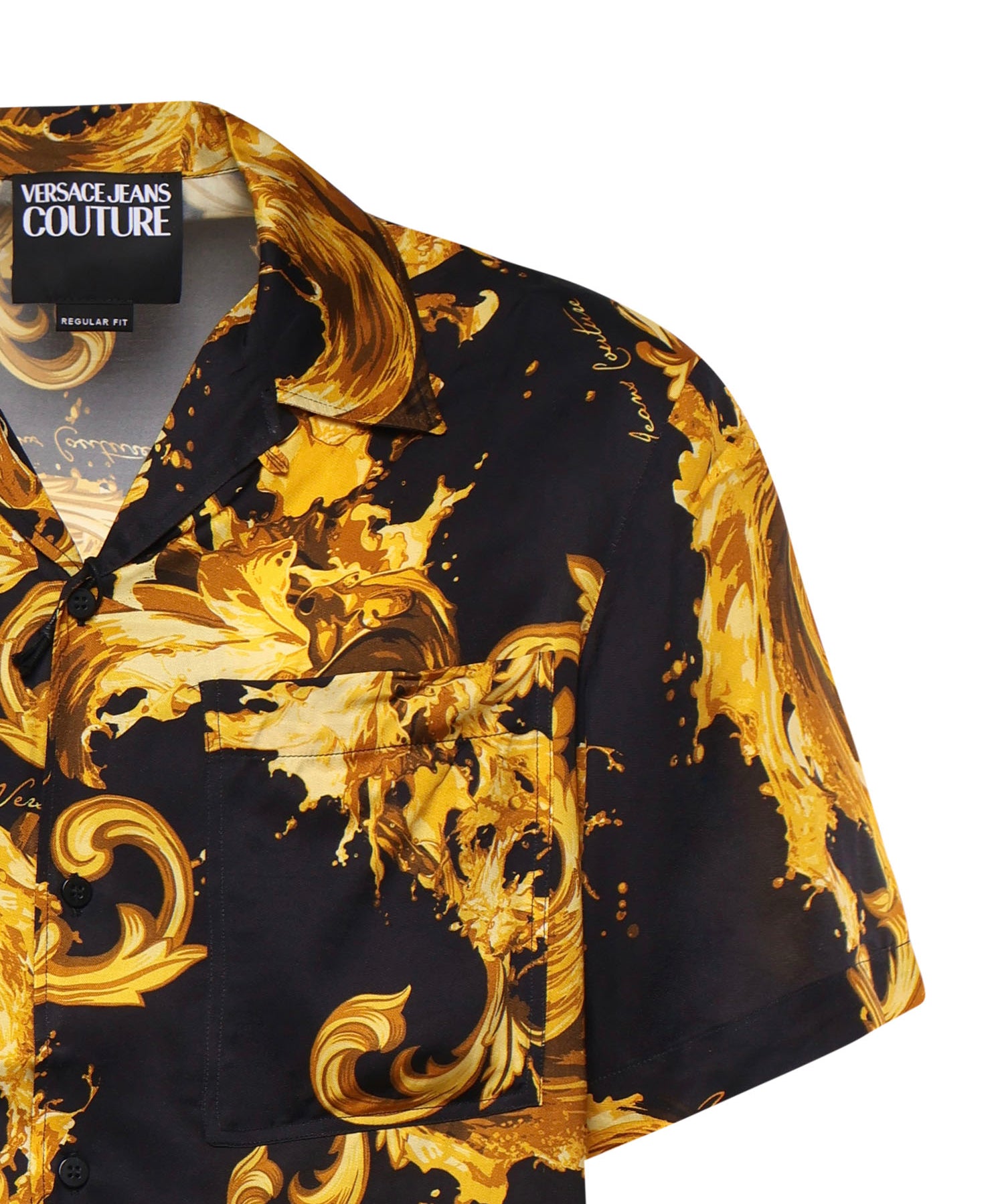 Camicia in twill di viscosa con stampa 80GAL2B0 NS757G89 VERSACE JEANS COUTURE 