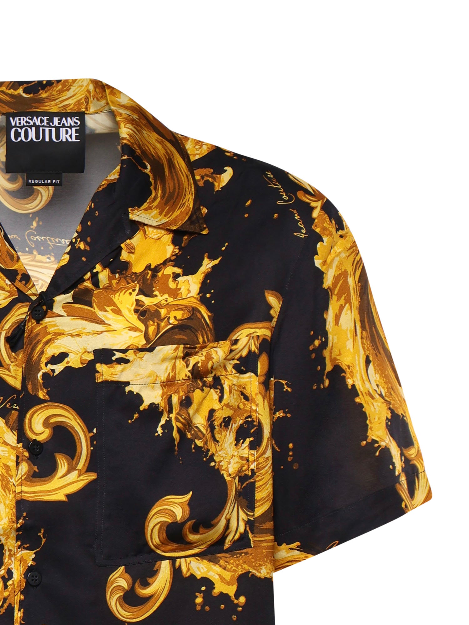 Camicia in twill di viscosa con stampa 80GAL2B0 NS757G89 VERSACE JEANS COUTURE 