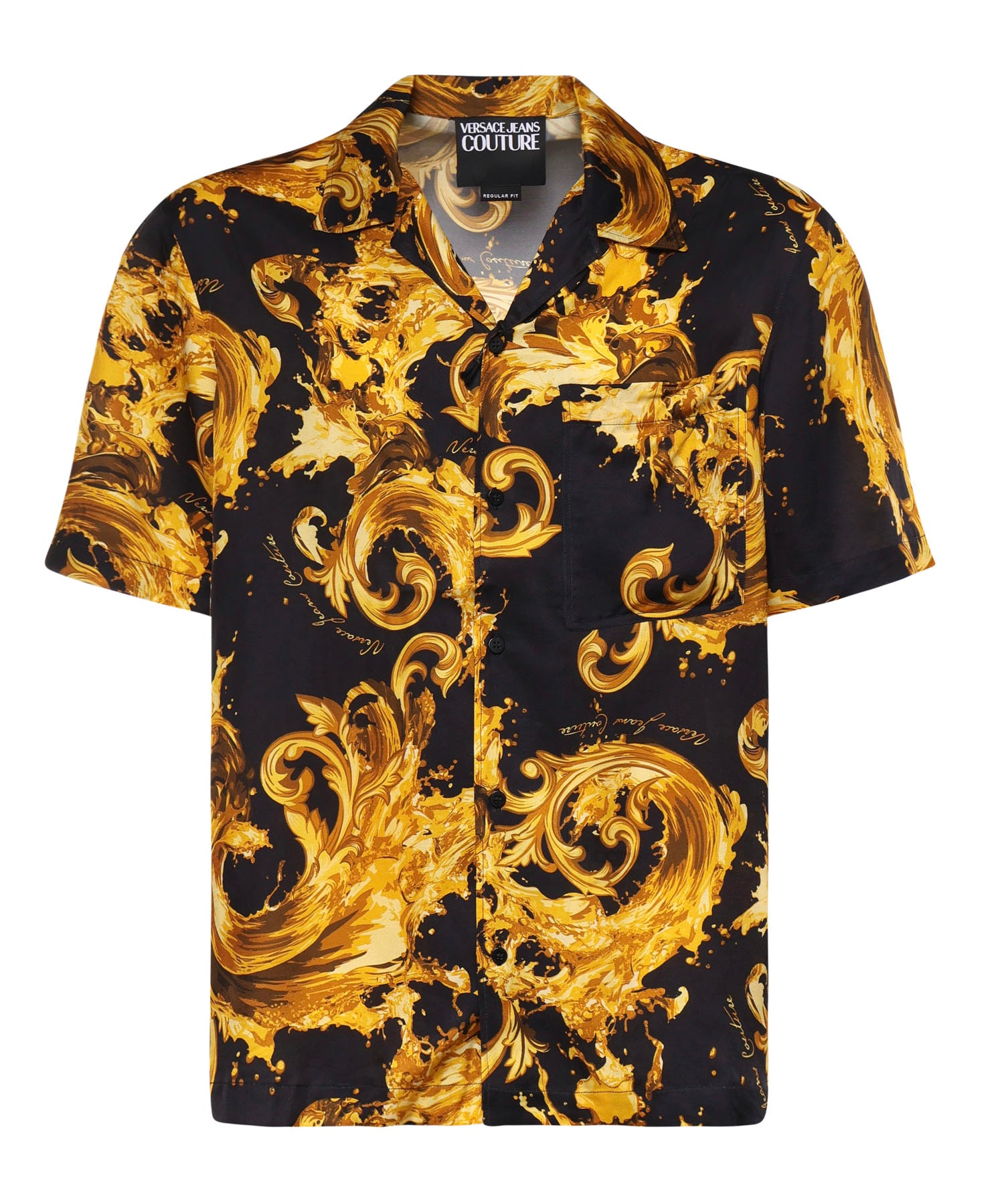 Camicia in twill di viscosa con stampa 80GAL2B0 NS757G89 VERSACE JEANS COUTURE 