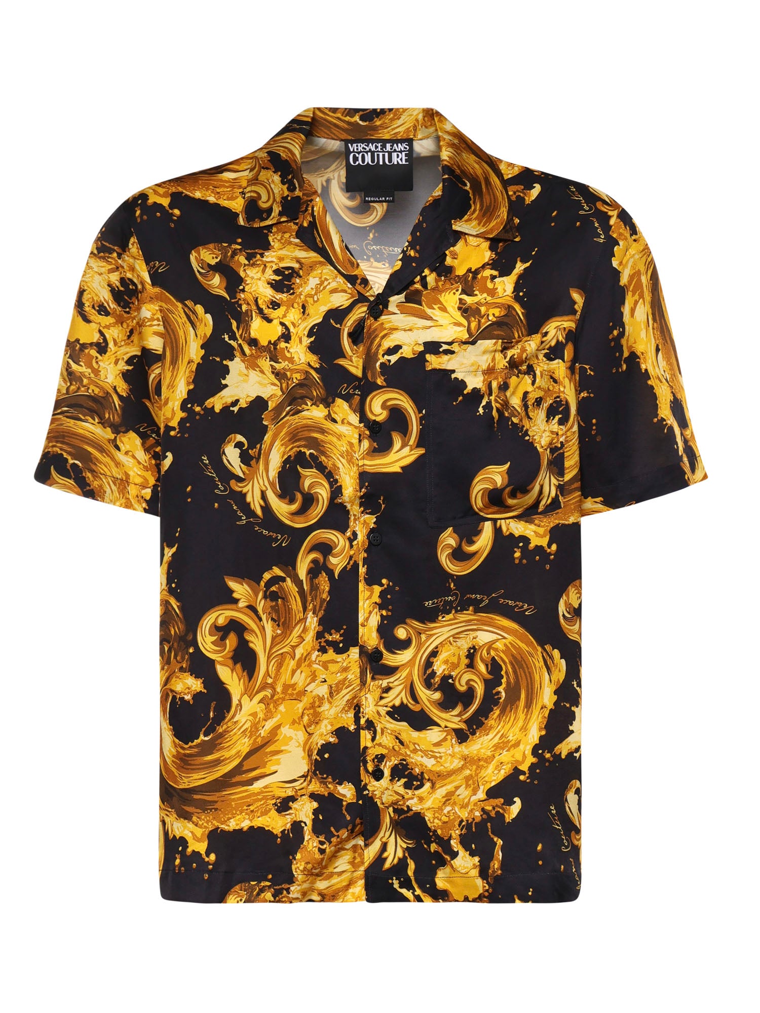 Camicia in twill di viscosa con stampa 80GAL2B0 NS757G89 VERSACE JEANS COUTURE 