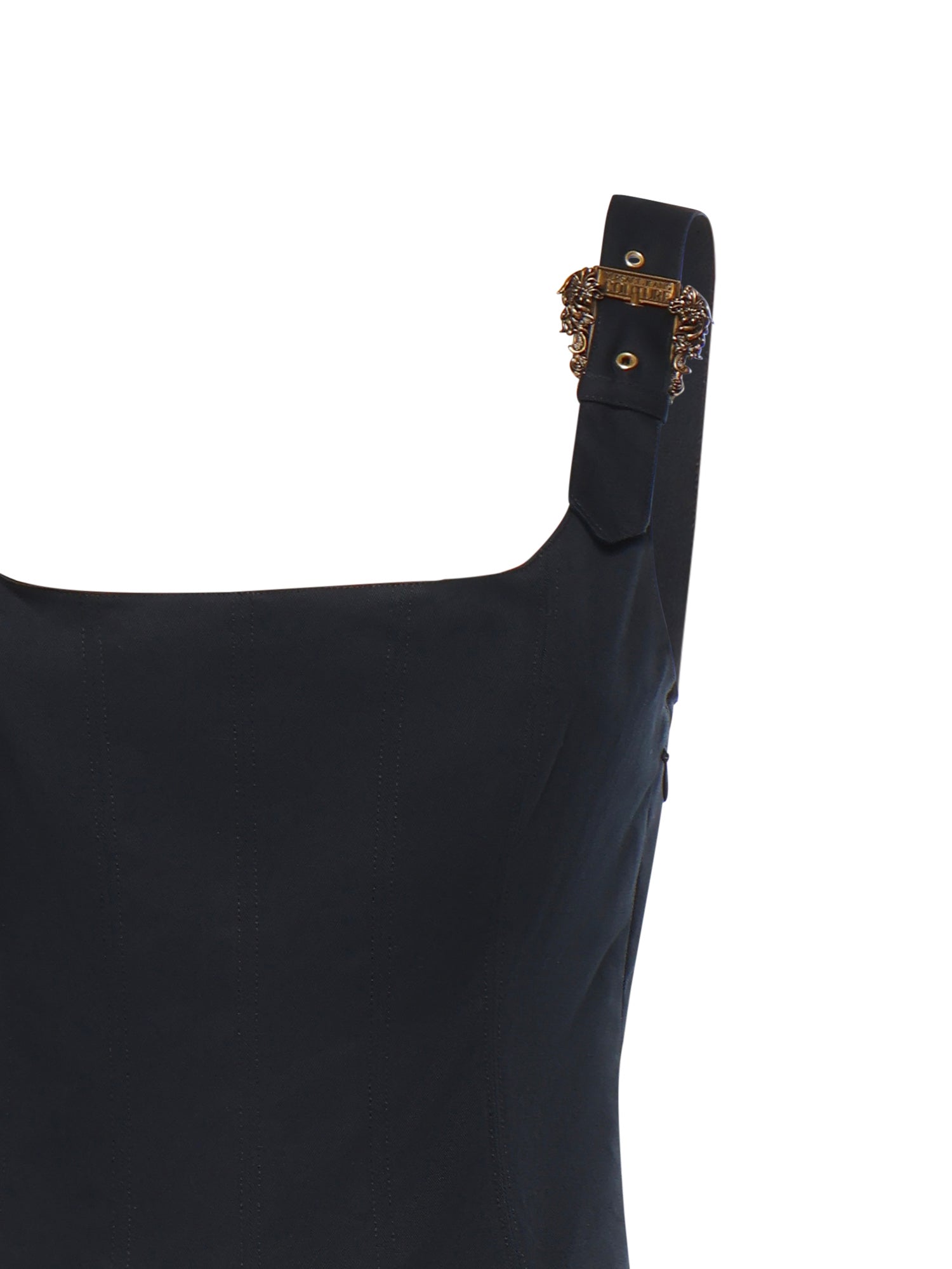 Miniabito in cotone svasato 80HAO909 N0715899 VERSACE JEANS COUTURE 