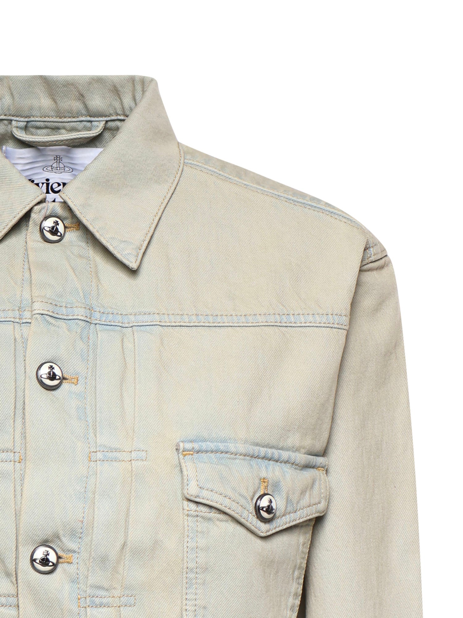 Giacca cropped Marlene in denim 19010018 W01C1B412 VIVIENNE WESTWOOD 