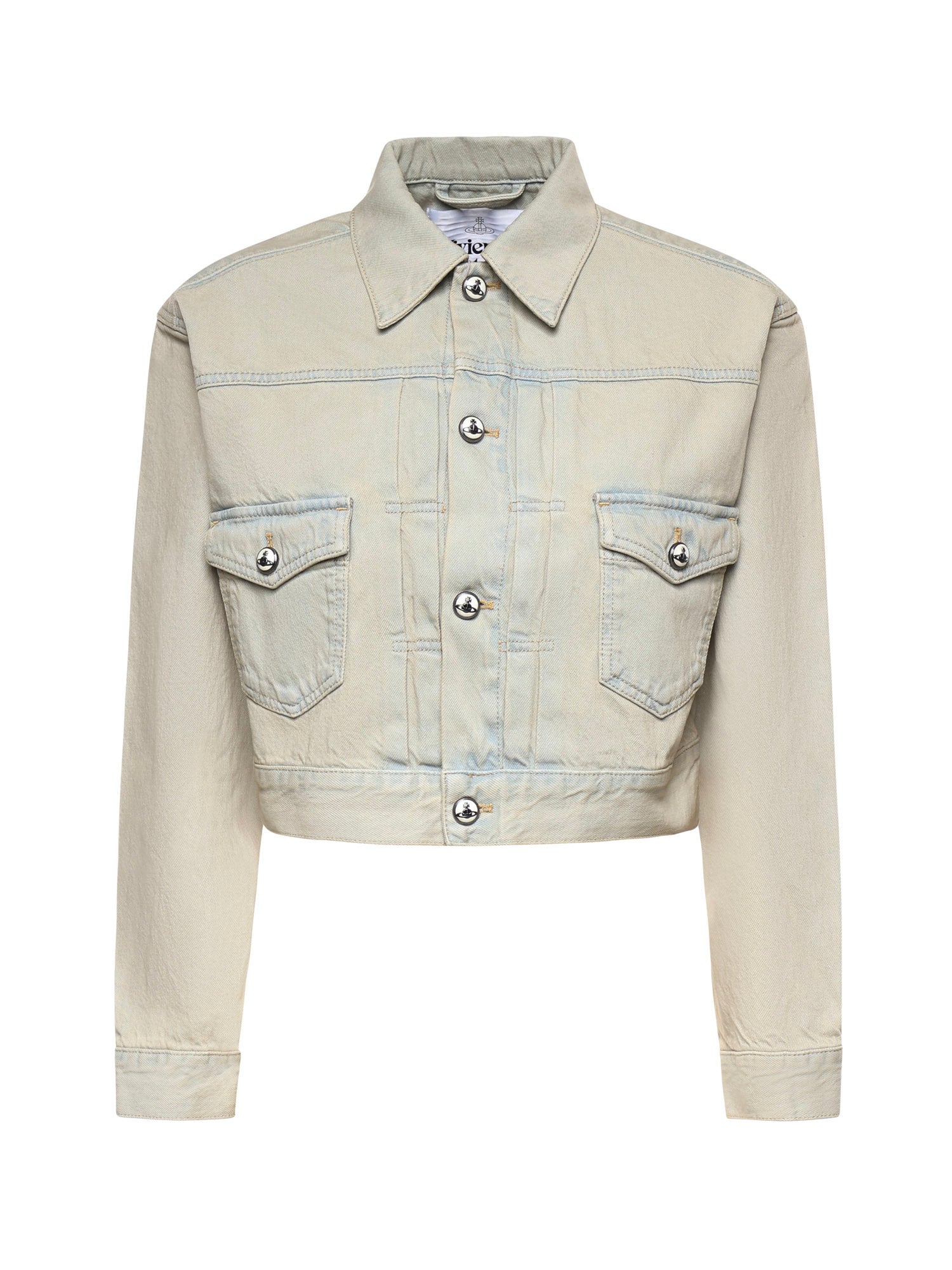 Giacca cropped Marlene in denim 19010018 W01C1B412 VIVIENNE WESTWOOD 
