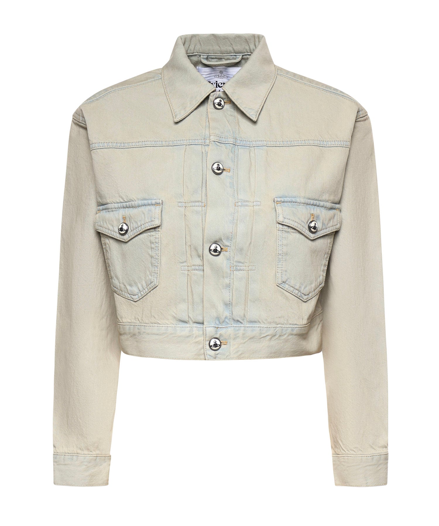 Giacca cropped Marlene in denim 19010018 W01C1B412 VIVIENNE WESTWOOD 