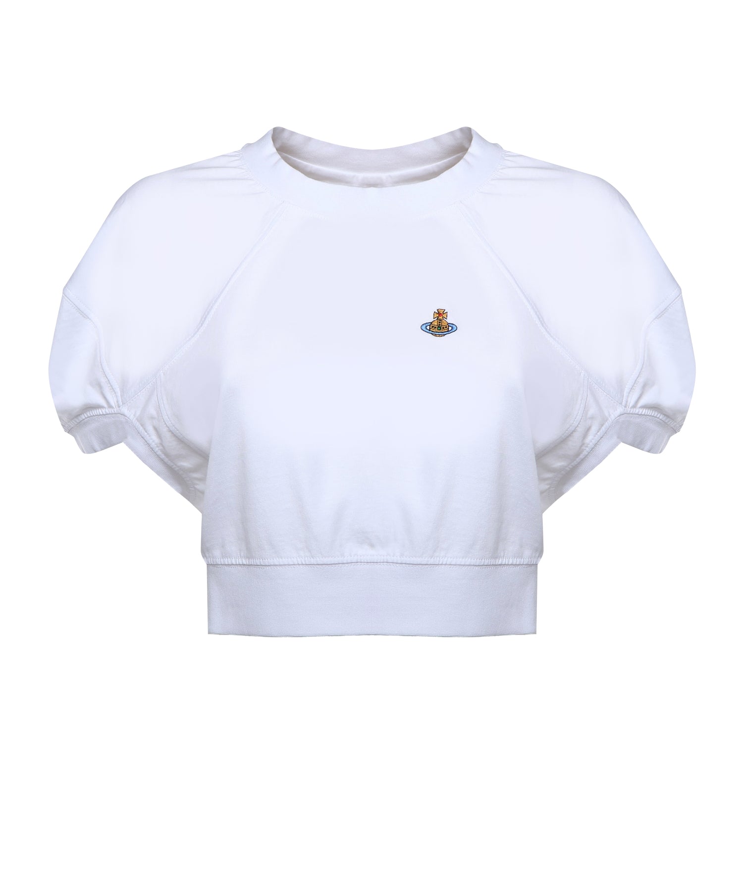 T-shirt cropped Football in cotone 1G010017 J001MA401 VIVIENNE WESTWOOD 
