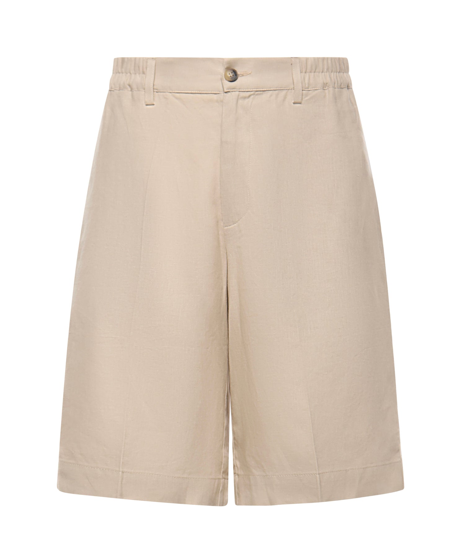 Short Curico in lino e viscosa 026SH168LI CAMEL WOC 