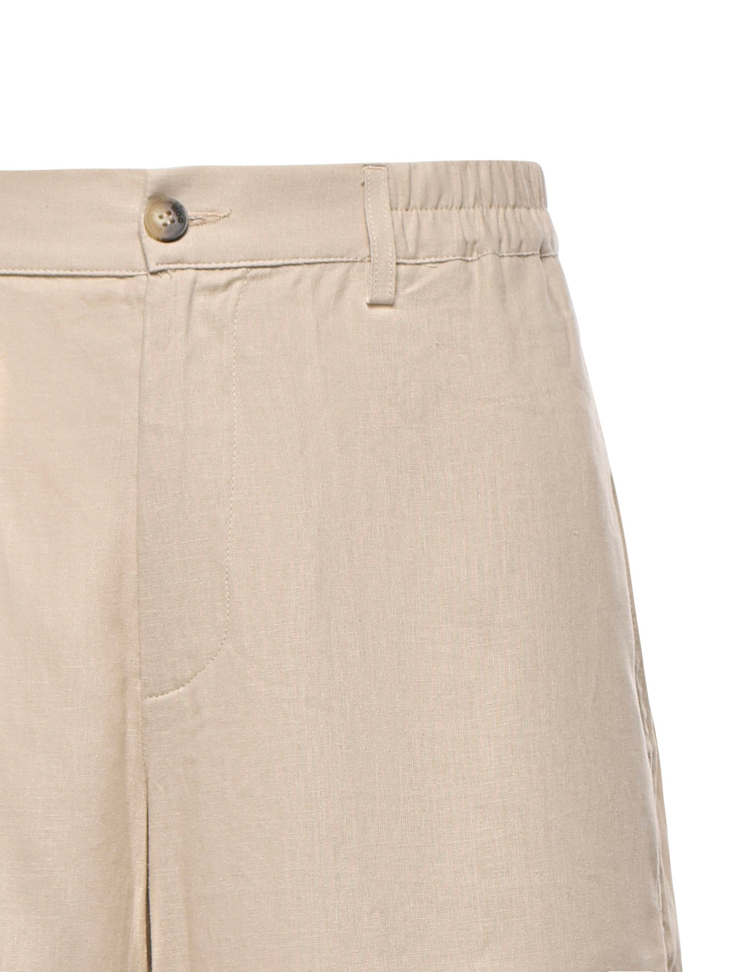 Short Curico in lino e viscosa 026SH168LI CAMEL WOC 