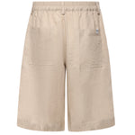Short Curico in lino e viscosa 026SH168LI CAMEL WOC 