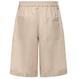 Short Curico in lino e viscosa 026SH168LI CAMEL WOC 