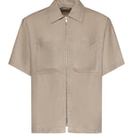 Camicia Derby in lino e viscosa 026ST167LI CAMEL WOC 