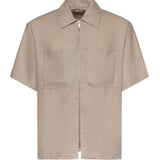 Camicia Derby in lino e viscosa 026ST167LI CAMEL WOC 