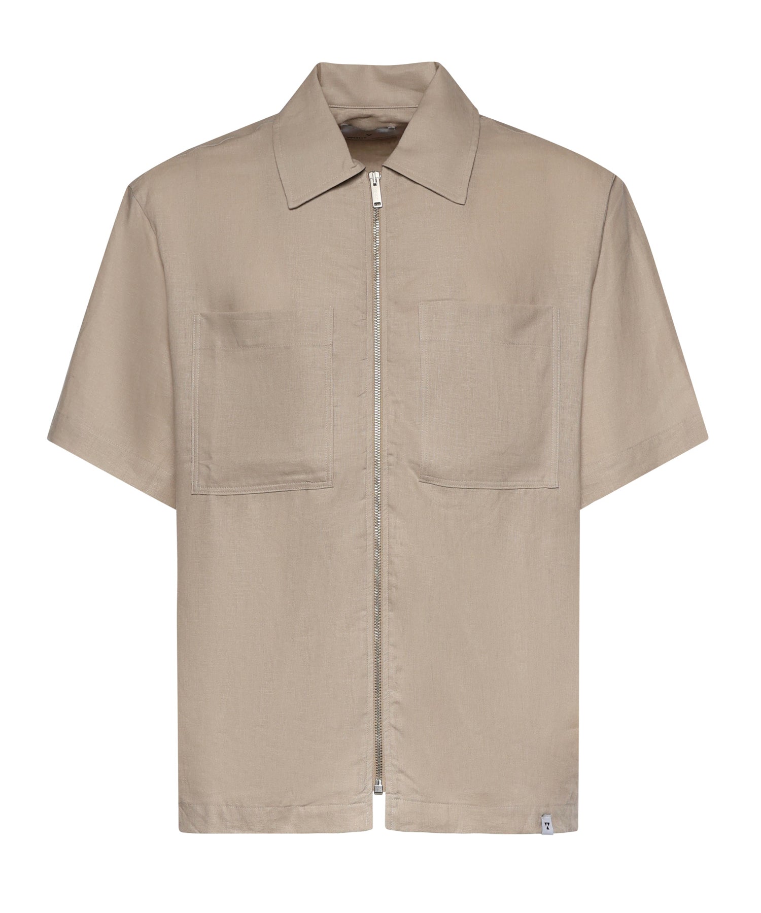 Camicia Derby in lino e viscosa 026ST167LI CAMEL WOC 