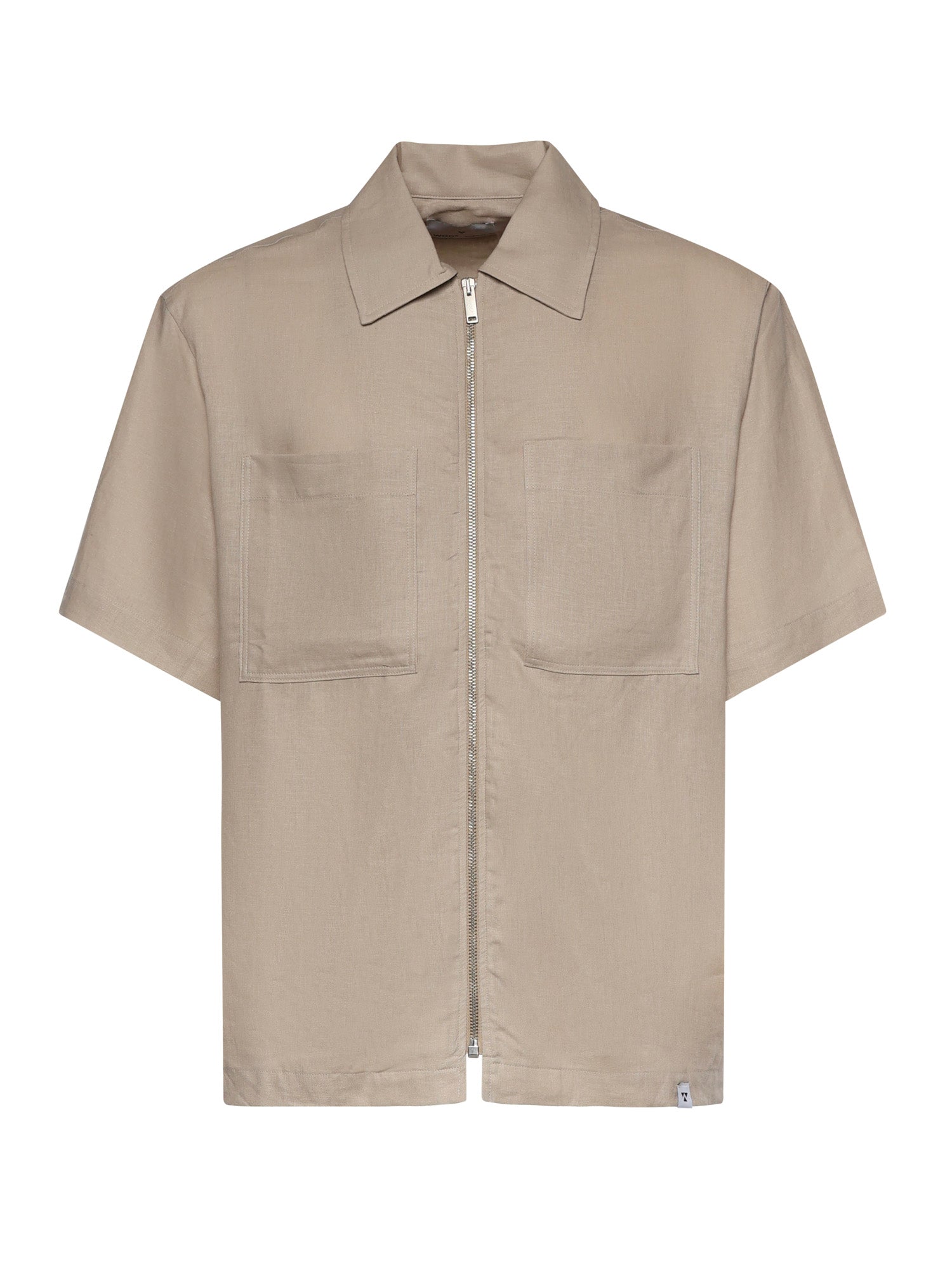 Camicia Derby in lino e viscosa 026ST167LI CAMEL WOC 