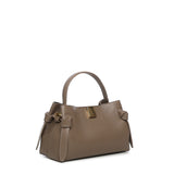 Borsa Gyoza mini in pelle GYOZA MINI PEBBLE GRAIN LEATHER TAUPE YUZEFI 