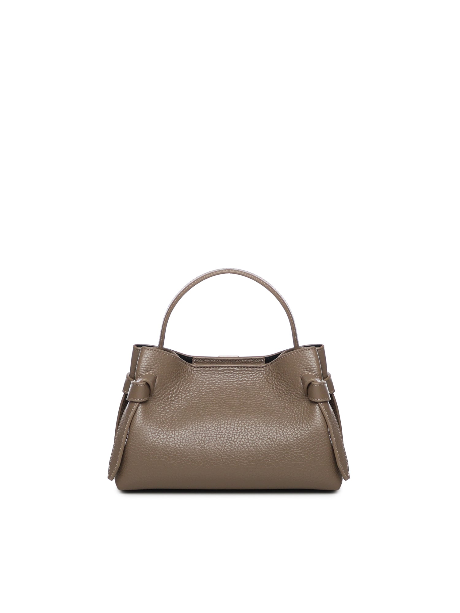 Borsa Gyoza mini in pelle GYOZA MINI PEBBLE GRAIN LEATHER TAUPE YUZEFI 