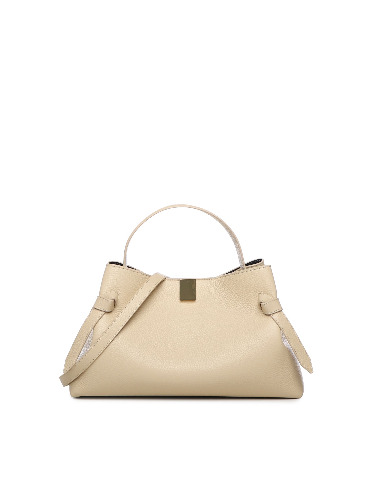 Borsa a mano Gyoza in pelle GYOZA PEBBLE GRAIN LEATHER ANGORA YUZEFI 