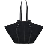 Borsa tote Mochi in pelle scamosciata LARGE MOCHI SUEDE BLACK YUZEFI 