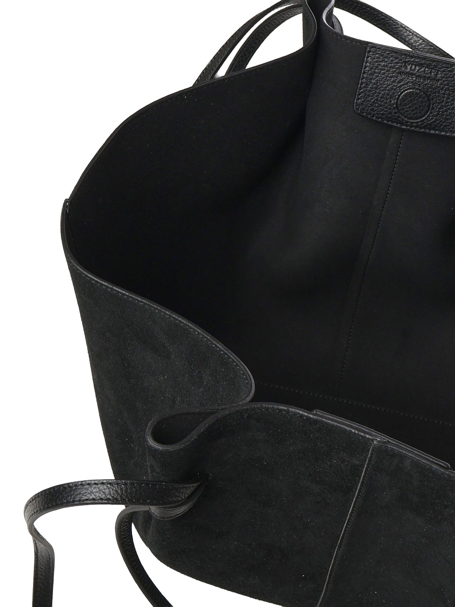 Borsa tote Mochi in pelle scamosciata LARGE MOCHI SUEDE BLACK YUZEFI 