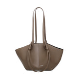 Borsa tote Mochi large in pelle MOCHI PEBBLE GRAIN LEATHER TAUPE YUZEFI 