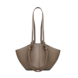 Borsa tote Mochi large in pelle MOCHI PEBBLE GRAIN LEATHER TAUPE YUZEFI 