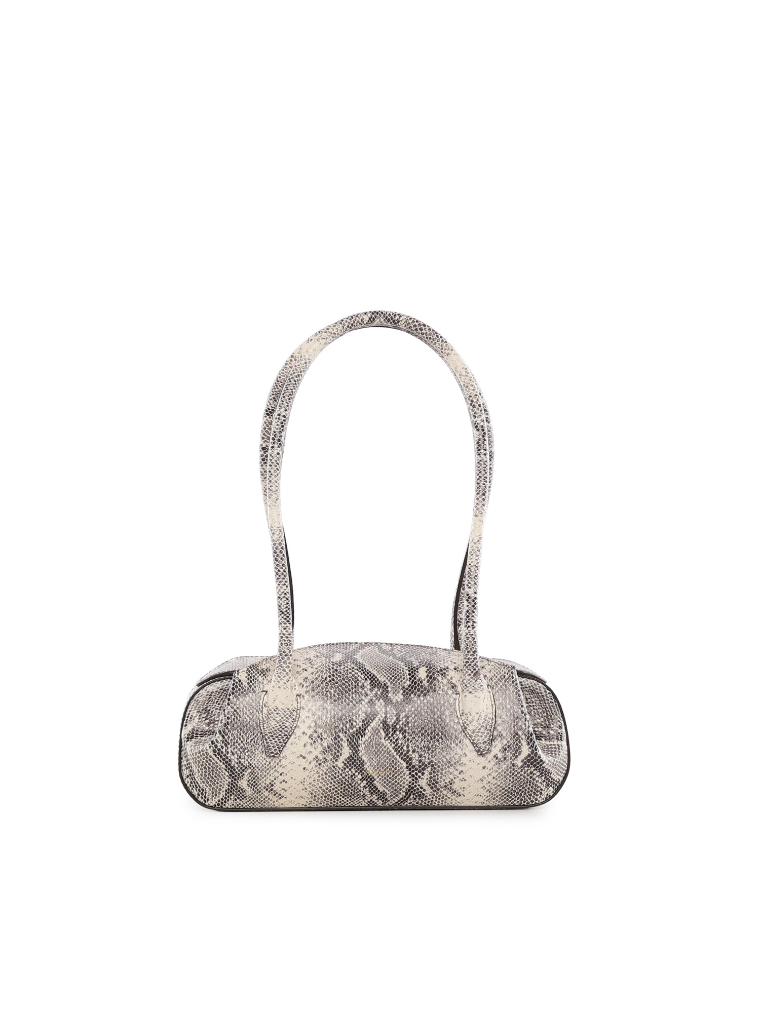 Borsa a spalla Oyster in pelle OYSTER SHOULDER BAG MINI ASH SNAKER YUZEFI 