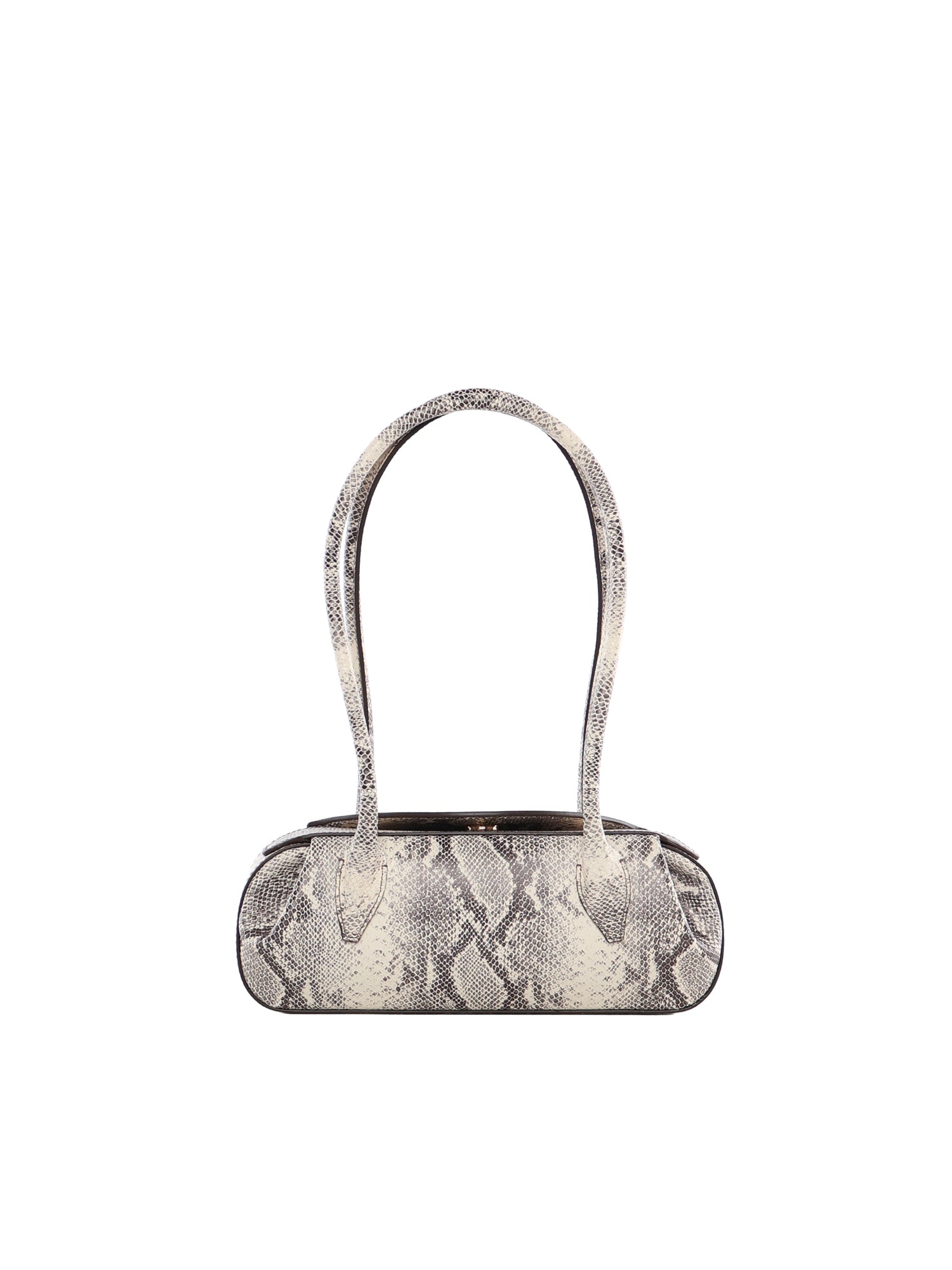 Borsa a spalla Oyster in pelle OYSTER SHOULDER BAG MINI ASH SNAKER YUZEFI 