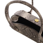 Borsa a spalla Oyster in pelle OYSTER SHOULDER BAG MINI ASH SNAKER YUZEFI 