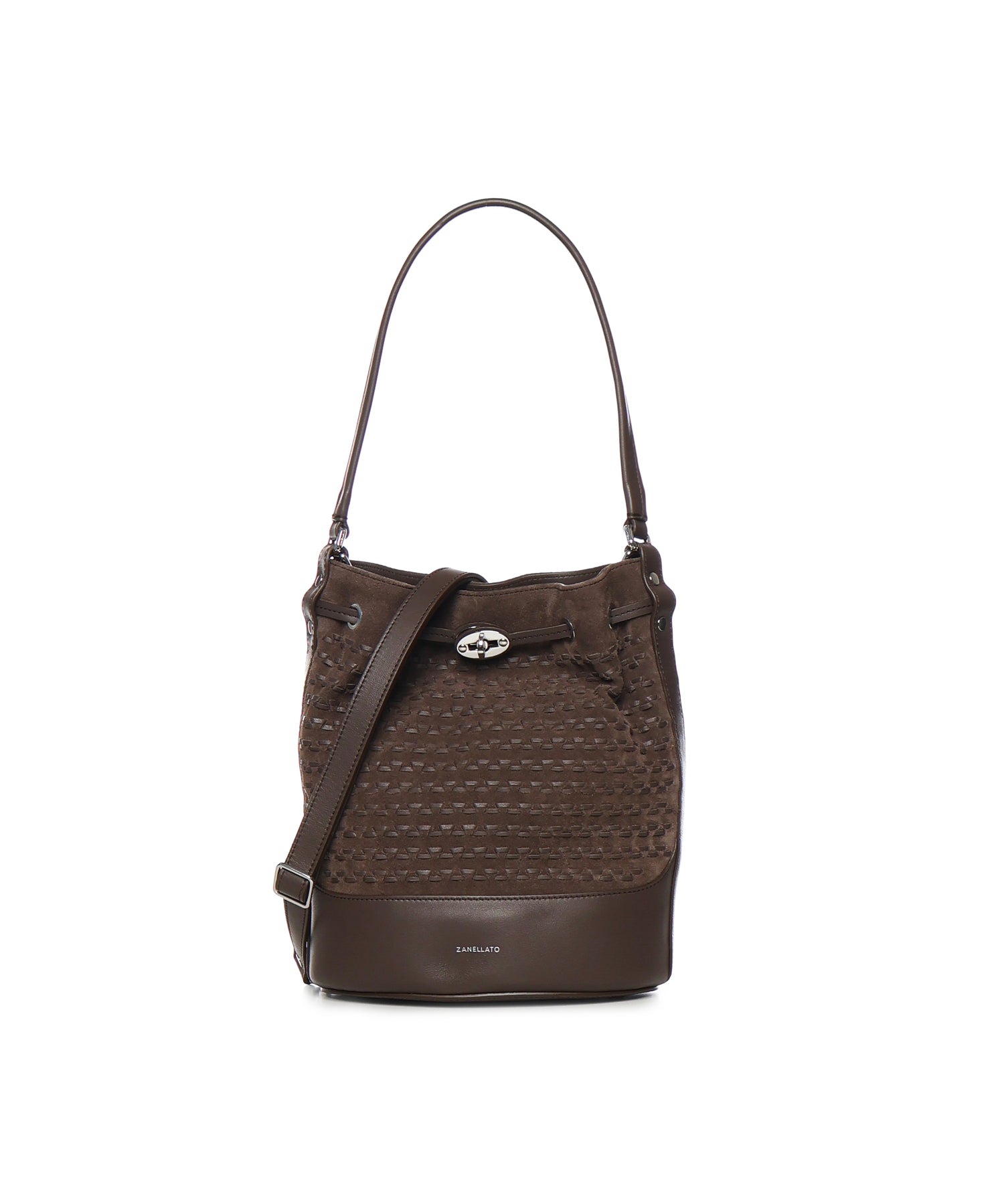 Secchiello Monda' Musiva in suede 068980 2220000Z0202 ZANELLATO 