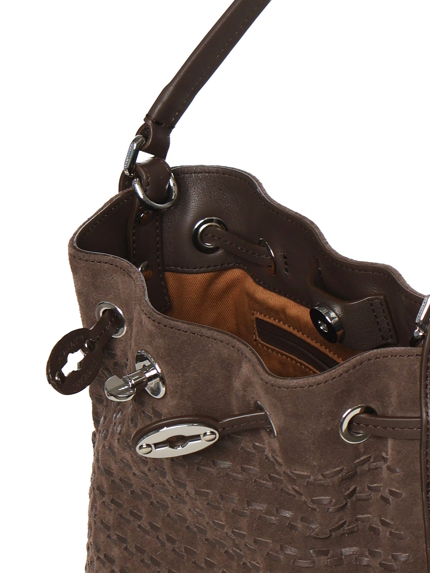 Secchiello Monda' Musiva in suede 068980 2220000Z0202 ZANELLATO 