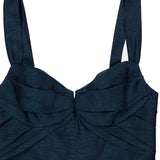Abito midi Rebellion in misto seta e lino 6847DC261 TEAL ZIMMERMANN 