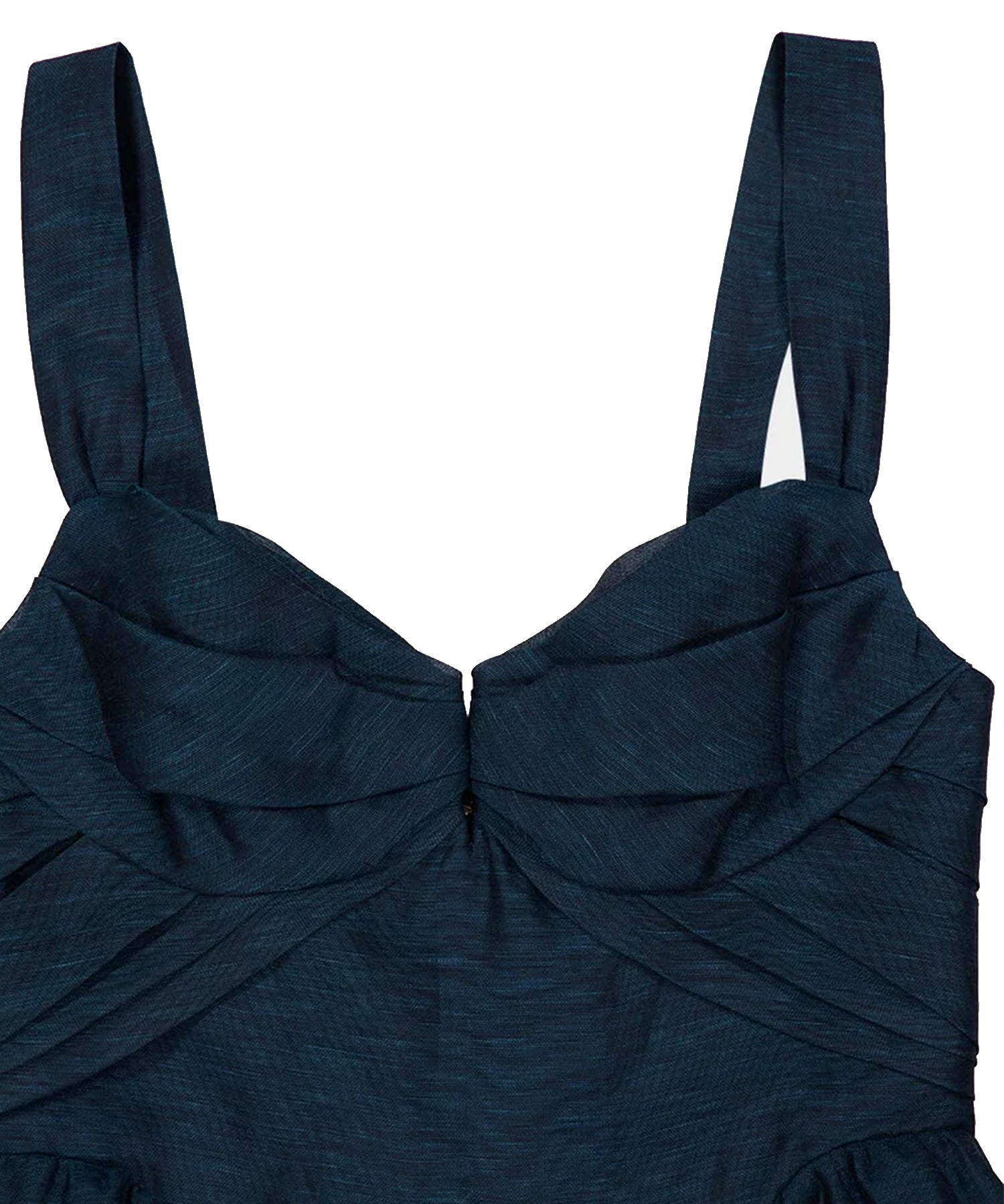 Abito midi Rebellion in misto seta e lino 6847DC261 TEAL ZIMMERMANN 