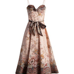Abito midi Alchemy in misto seta e lino 7477DS262 PKP ZIMMERMANN 