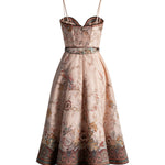 Abito midi Alchemy in misto seta e lino 7477DS262 PKP ZIMMERMANN 
